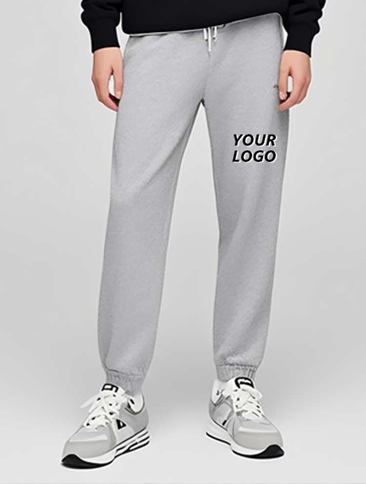 Pantaloni da jogging dritti da indossare tutti i giorni, in pile di cotone caldo pesante da 350 g/m², all'ingrosso