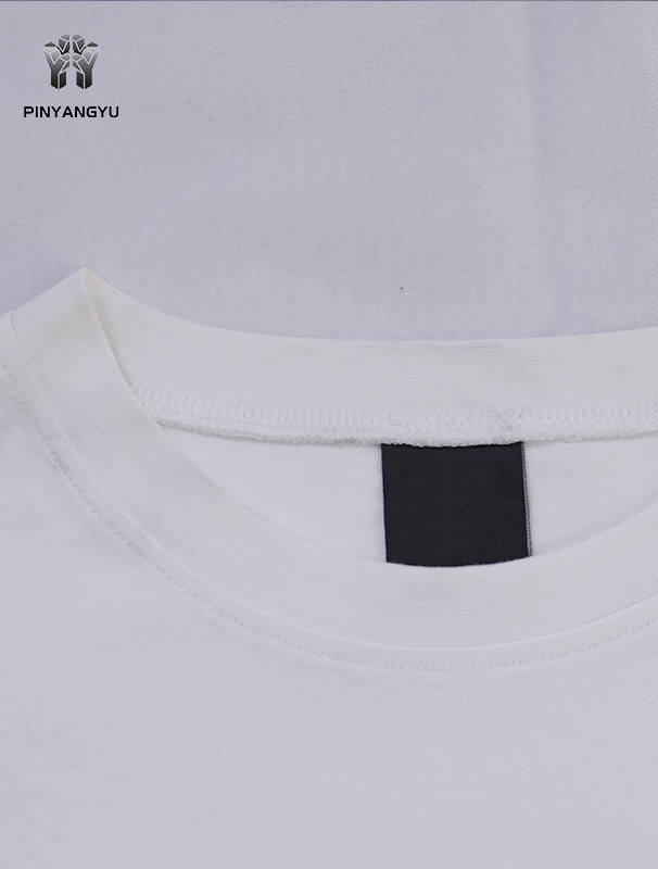Maglietta girocollo multicolore, pesante, con logo personalizzato