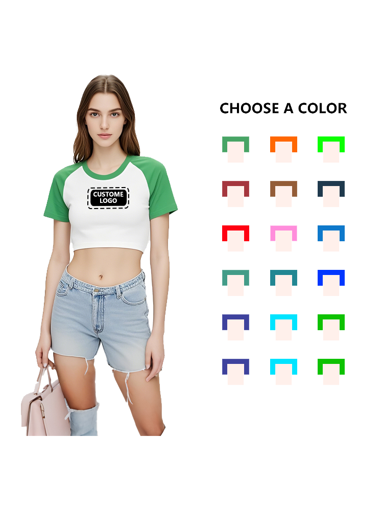 Maglietta per neonati Y2k Crop Tops Maglietta sexy per donna 100% cotone traspirante