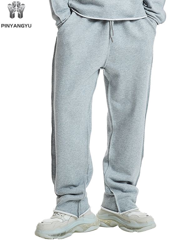 Pantaloni larghi da uomo con stampa personalizzata Hip Hop a gamba larga, pantaloni sportivi larghi, pantaloni larghi in spugna francese per uomo