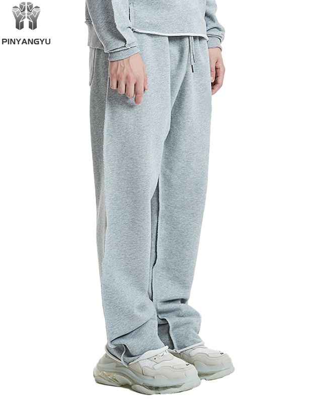 Pantaloni larghi da uomo con stampa personalizzata Hip Hop a gamba larga, pantaloni sportivi larghi, pantaloni larghi in spugna francese per uomo