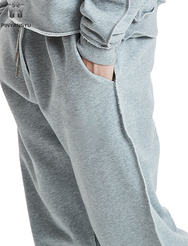 Pantaloni larghi da uomo con stampa personalizzata Hip Hop a gamba larga, pantaloni sportivi larghi, pantaloni larghi in spugna francese per uomo