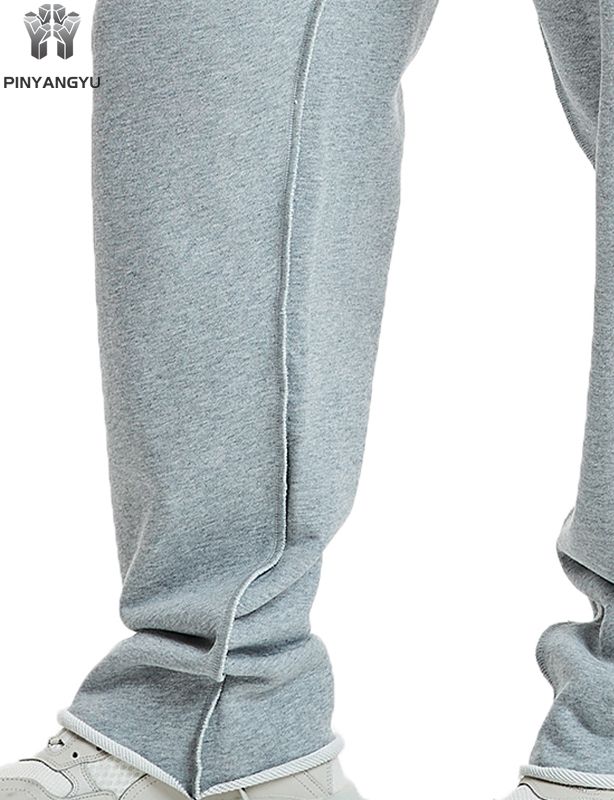 Pantaloni larghi da uomo con stampa personalizzata Hip Hop a gamba larga, pantaloni sportivi larghi, pantaloni larghi in spugna francese per uomo