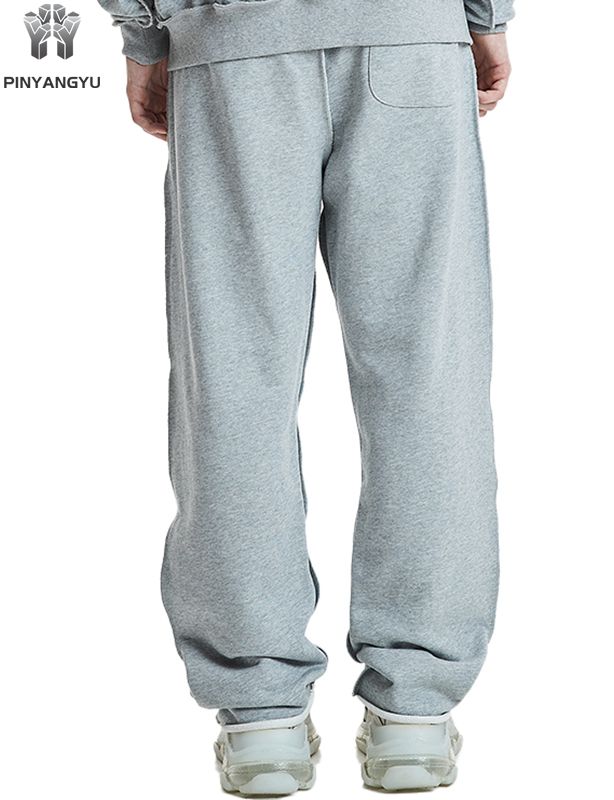 Pantaloni larghi da uomo con stampa personalizzata Hip Hop a gamba larga, pantaloni sportivi larghi, pantaloni larghi in spugna francese per uomo
