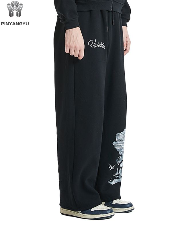 Pantaloni a gamba dritta traspiranti e larghi con effetto lavaggio