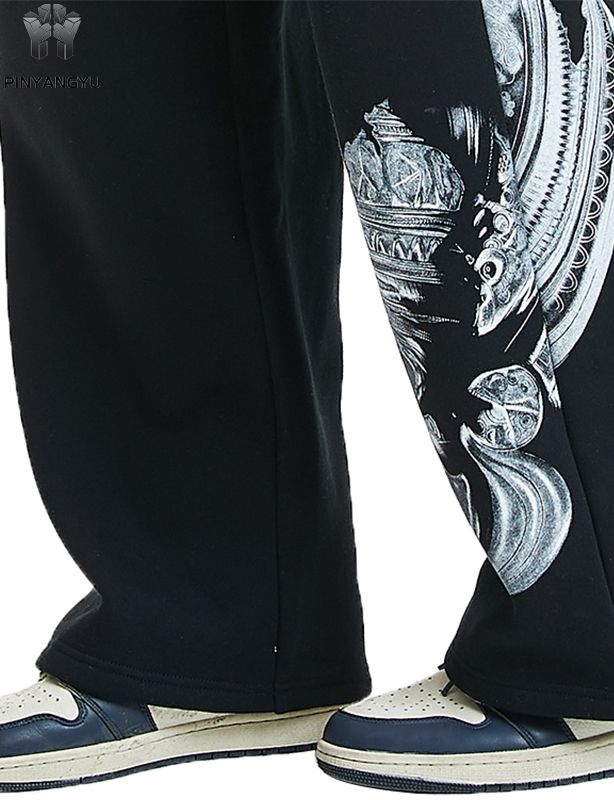 Pantaloni a gamba dritta traspiranti e larghi con effetto lavaggio