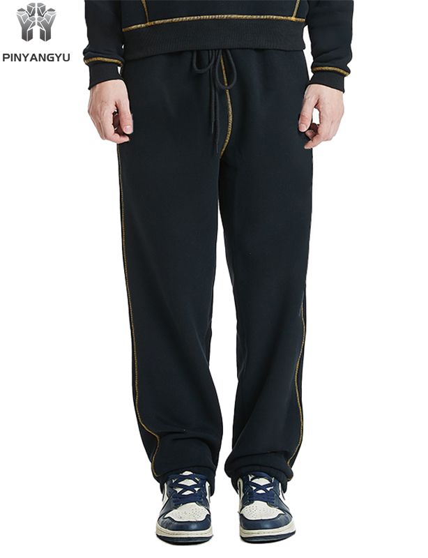Pantaloni svasati personalizzati Pantaloni sportivi svasati foderati in spugna da uomo Pantaloni sportivi svasati da jogging marroni pesanti bianchi slim fit unisex