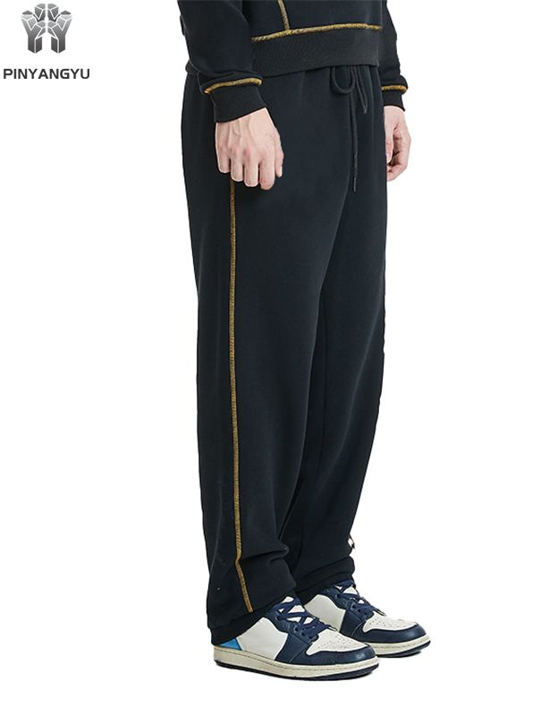 Pantaloni svasati personalizzati Pantaloni sportivi svasati foderati in spugna da uomo Pantaloni sportivi svasati da jogging marroni pesanti bianchi slim fit unisex