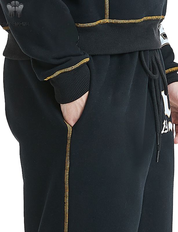 Pantaloni svasati personalizzati Pantaloni sportivi svasati foderati in spugna da uomo Pantaloni sportivi svasati da jogging marroni pesanti bianchi slim fit unisex
