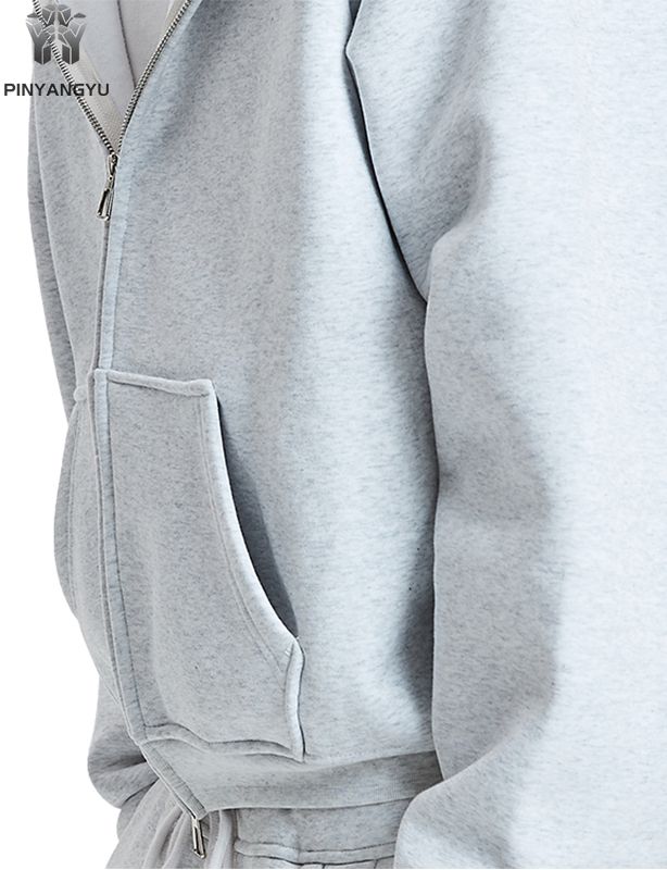 Nuova felpa con cappuccio da uomo ecologica in pile di cotone spugna francese di alta qualit&agrave; personalizzata con ricamo in bianco pesante oversize da 400 g/m&sup2;