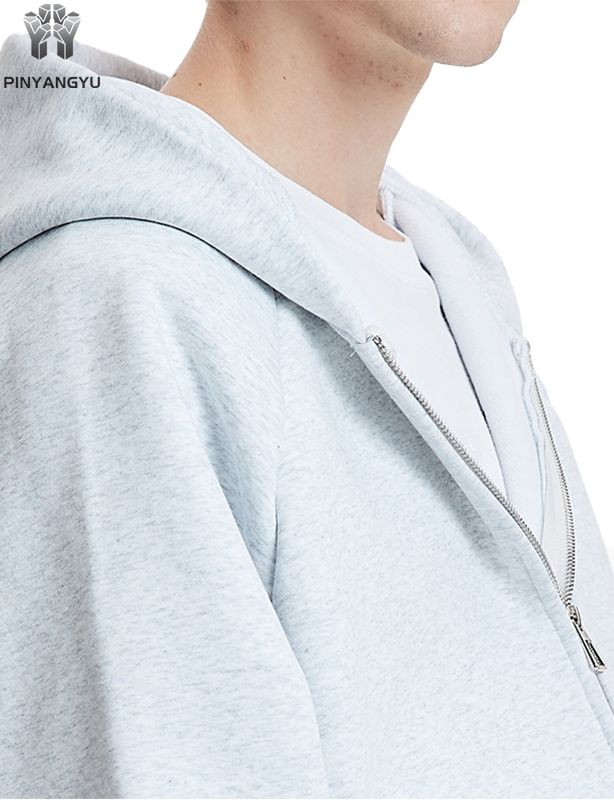 Nuova felpa con cappuccio da uomo ecologica in pile di cotone spugna francese di alta qualit&agrave; personalizzata con ricamo in bianco pesante oversize da 400 g/m&sup2;