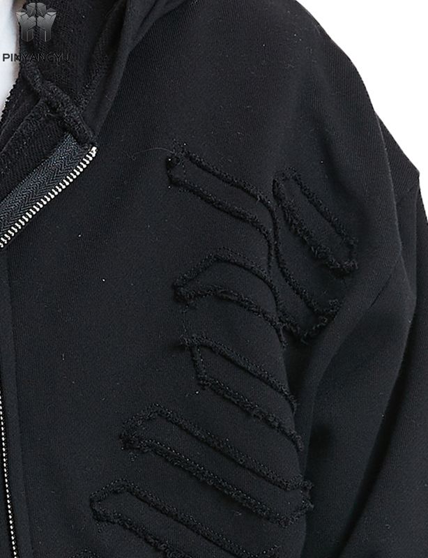 Felpa con cappuccio da uomo con cappuccio a tre strati, tinta unita, ricamata, in cotone pesante, personalizzato, a tre strati, cucita, 500 g/m&sup2;, 100% cotone