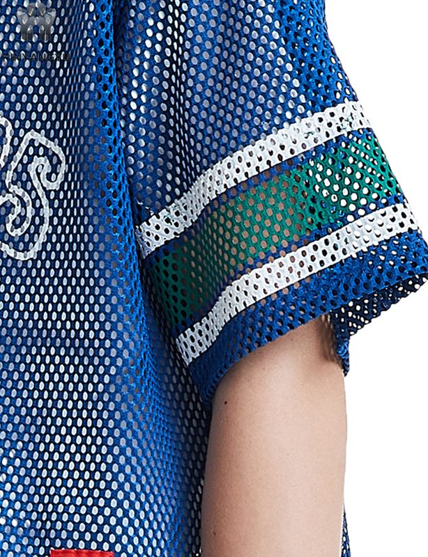 Maglietta personalizzata in rete macro, maglietta traspirante in rete con grandi fori per lo sport e l'estate