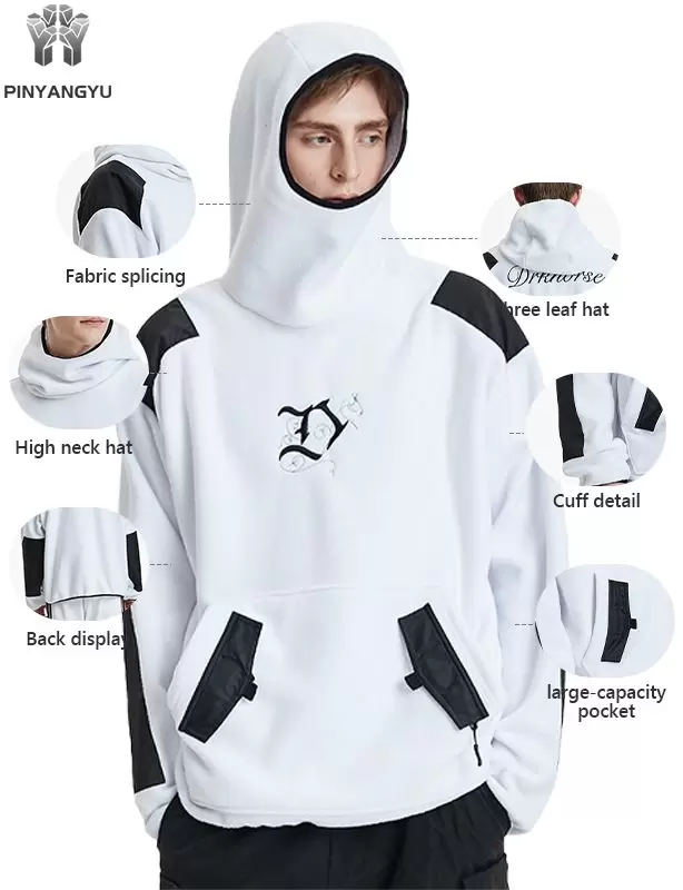 Felpa con cappuccio e collo alto Felpa con cappuccio e collo alto