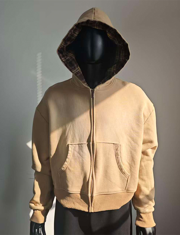 Cotone tinta unita con ricamo in pile con logo personalizzato per felpa con cappuccio con doppia zip per uomo Felpe con cappuccio oversize con cerniera autunnale