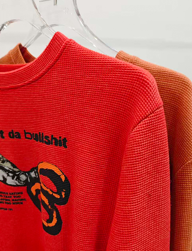 Felpa pullover con motivo ricamato con fiamma personalizzata del produttore Felpa pesante da 500 g/m&sup2; 100% cotone organico oversize da uomo autunnale