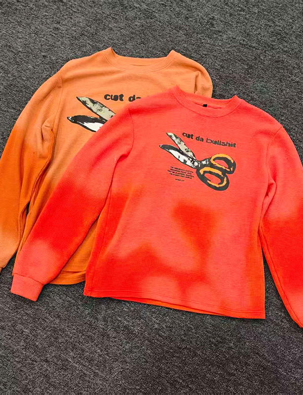 Felpa pullover con motivo ricamato con fiamma personalizzata del produttore Felpa pesante da 500 g/m&sup2; 100% cotone organico oversize da uomo autunnale