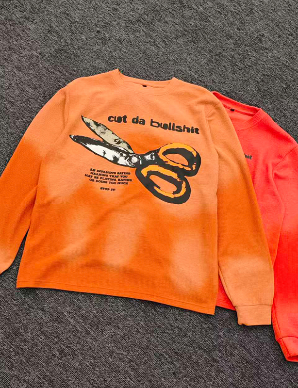 Felpa pullover con motivo ricamato con fiamma personalizzata del produttore Felpa pesante da 500 g/m&sup2; 100% cotone organico oversize da uomo autunnale