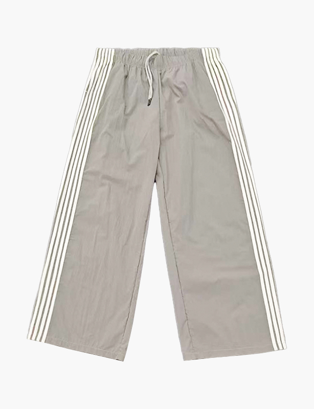 Pantaloni sportivi da uomo pesanti in nylon super larghi con stampa personalizzata, pantaloni sportivi larghi con stampa oversize, pantaloni con coulisse